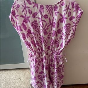 Zara Pink and White Patterned romper. Girls’ size 13-14